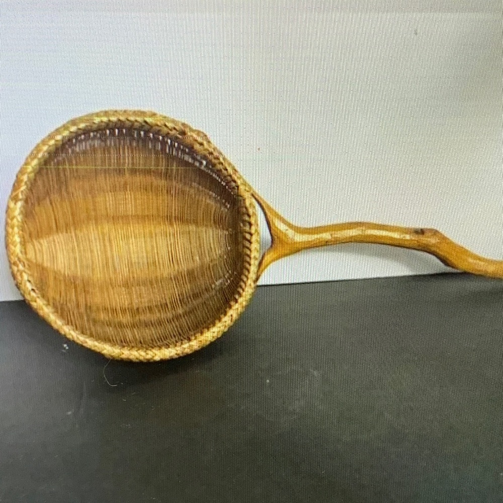 Vintage Wicker Ladle
